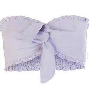NWT Lavender Linen-blend Tie Top‎